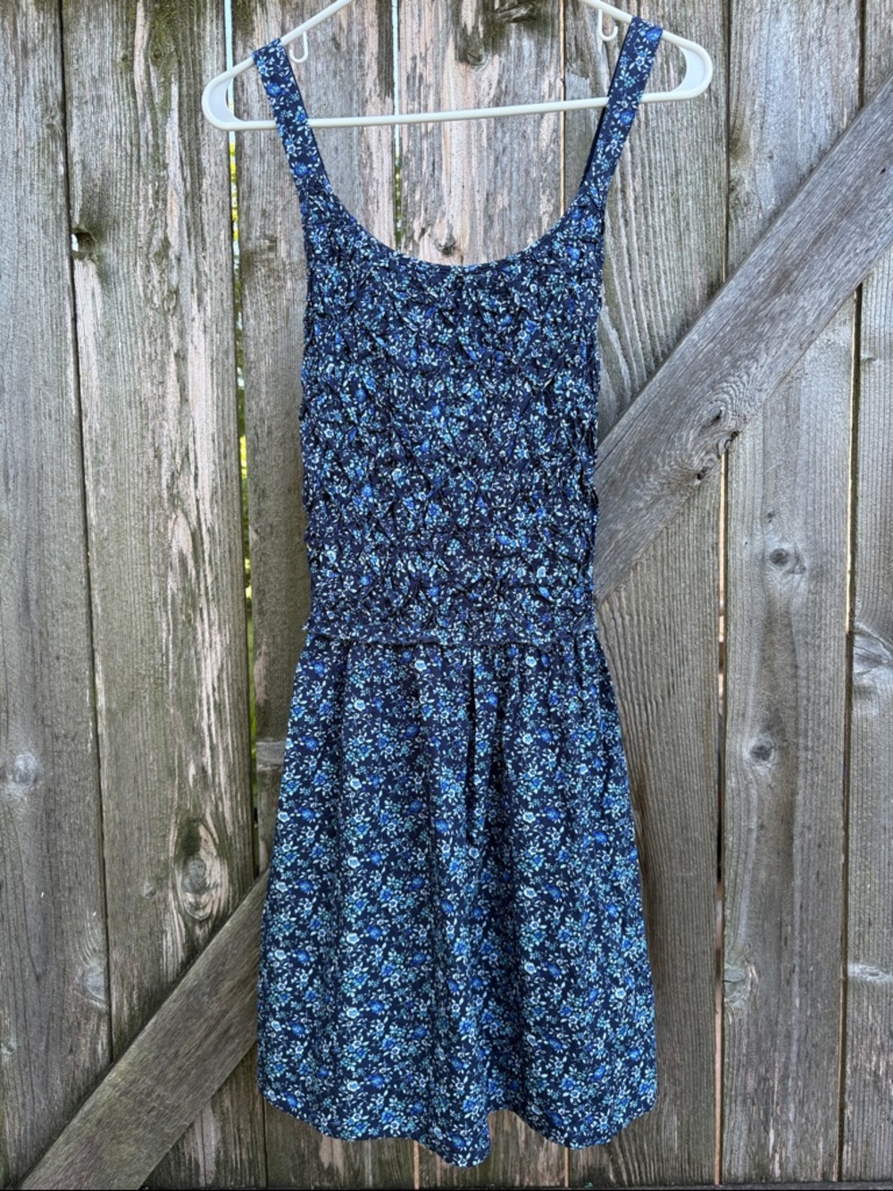 NWT Free People Petunia Mini Dress Blue Floral Size Medium Retail $128.00 - Picture 4 of 13